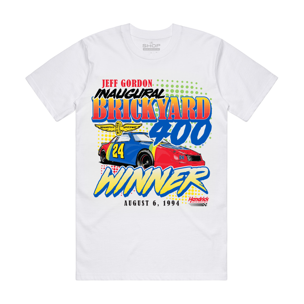 Jeff Gordon #24 Inaugural Brickyard 400 Winner T-shirt