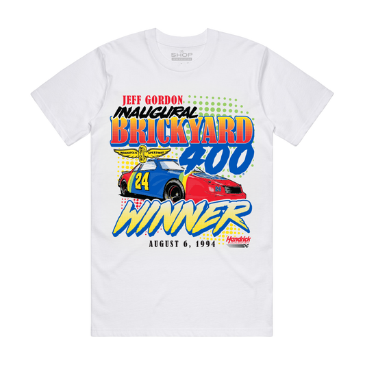 Jeff Gordon #24 Inaugural Brickyard 400 Winner T-shirt