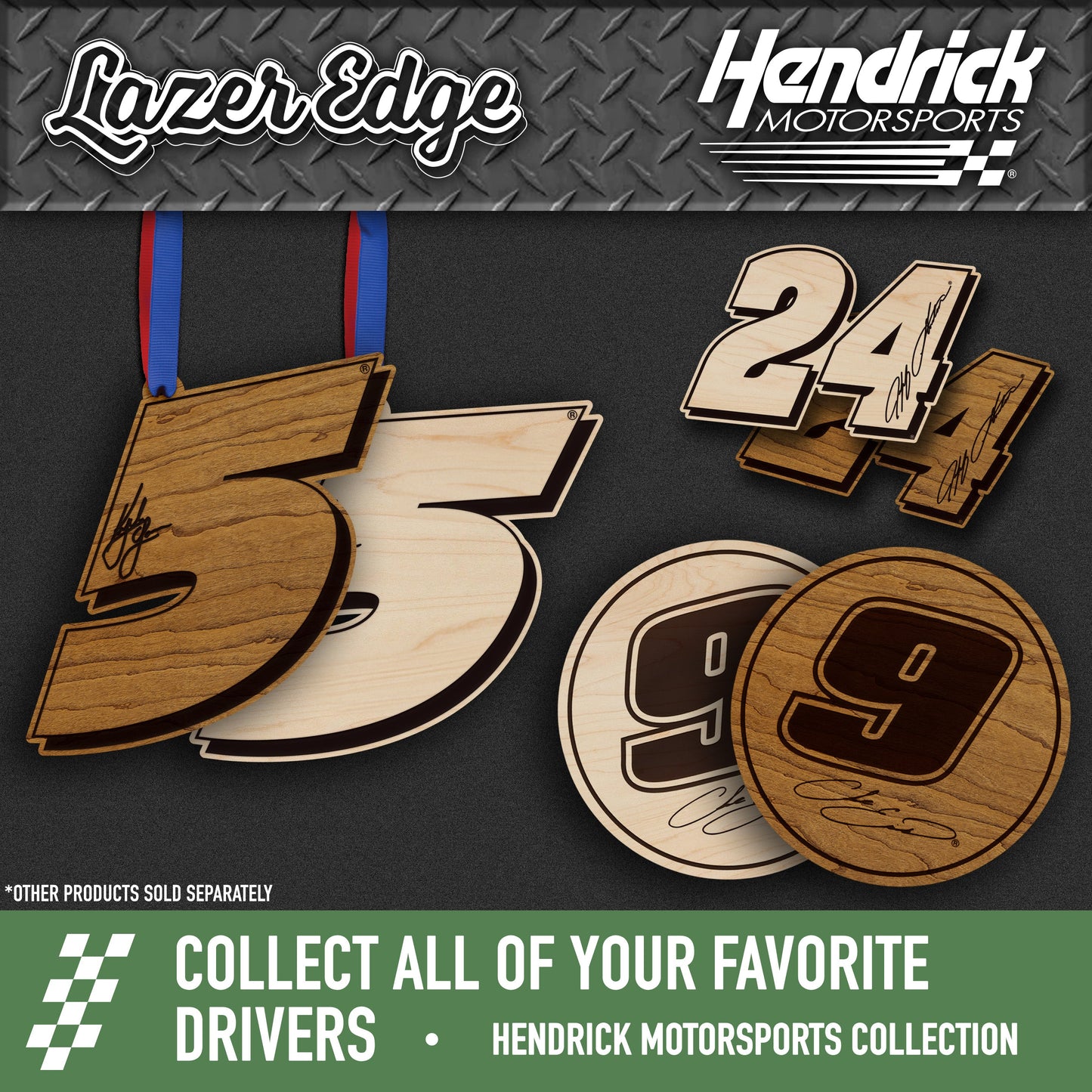 Chase Elliott #9 Wooden Coaster Set